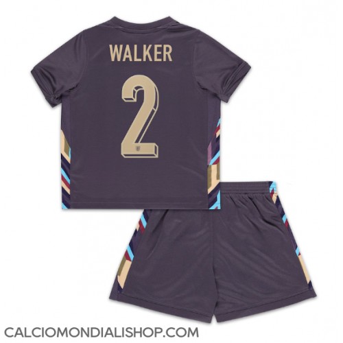 Maglie da calcio Inghilterra Kyle Walker #2 Seconda Maglia Bambino Europei 2024 Manica Corta (+ Pantaloni corti)